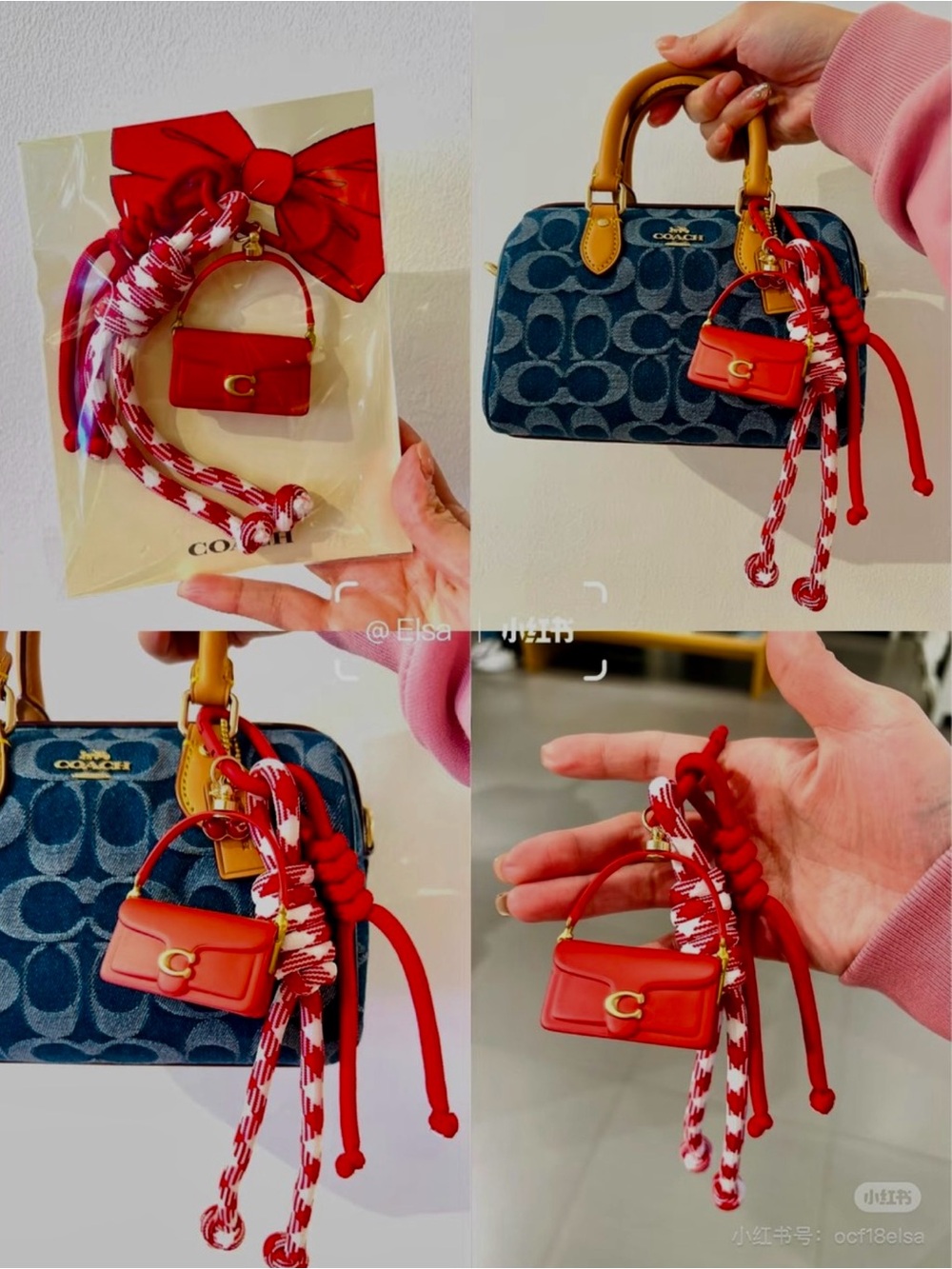 Coach Lunar New Year Red Tabby Bag Charm - Picture 6 of 8